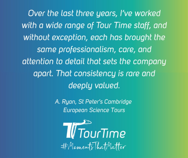 ✨ Consistency that builds confidence.

We’re incredibly proud to receive feedback like this from our long-standing clients:

At Tour Time, we know that planning a school tour is about more than flights and itineraries - it’s about building trust. From the first conversation to the final flight home, our dedicated team is with you every step of the way.

📩 Ready to start planning? Reach out to info@tourtime.co.nz
🌐 www.tourtime.co.nz

#TourTimeNZ #StudentTravel #EducationalTours #SchoolTours #WhySchoolsChooseUs #TrustedTravelPartner #GroupTravel #PlanWithConfidence #RepeatBusiness #GroupTravelSpecialist #ExperienceMatters #TrustedTravelPartner #MomentsThatMatter #StudentTravelMatters