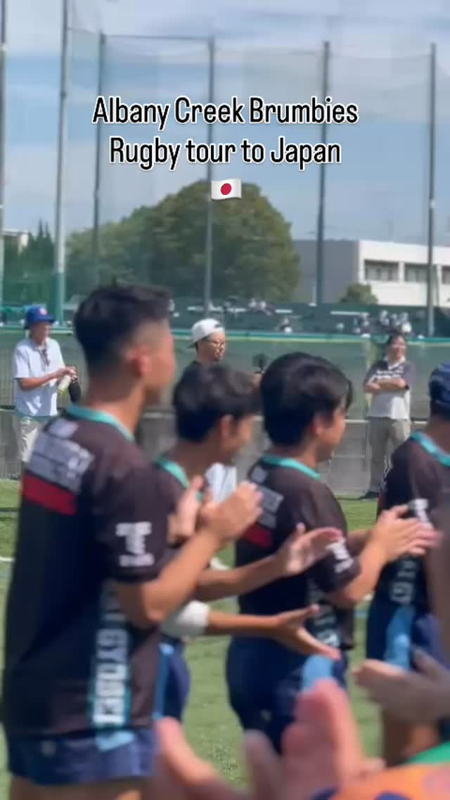 Albany Creek Brumbies are welcomed onto the field at one of their rugby games, as part of their Japan tour 👌🤩 #momentsthatmatter #grouptravel #travelwithtourtime #rugbytour #studenttravel #grouptravelspecialist